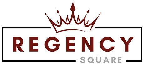 A logo with a crown on top and the words "REGENCY SQUARE" below it.